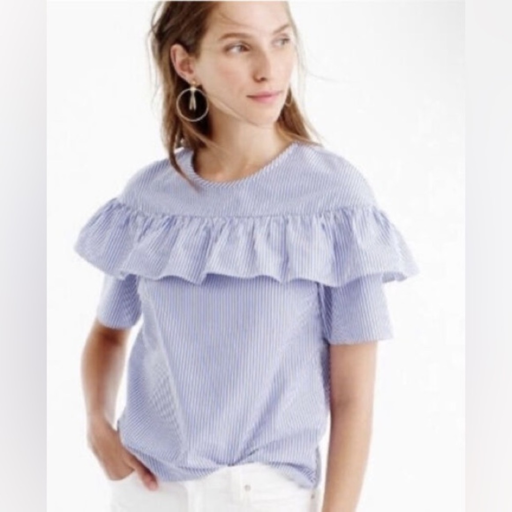 J.Crew Ruffled Edie Top